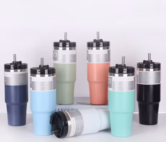 Flacon Thermos sous vide à Double paroi en acier inoxydable de 20oz, tasse à Sippy Simple et Portable de grande capacité, Style tendance, offre spéciale
