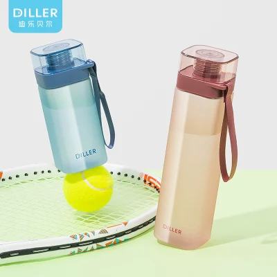 Bouteille d'eau sans BPA en Tritan givré de sport Portable en gros avec corde